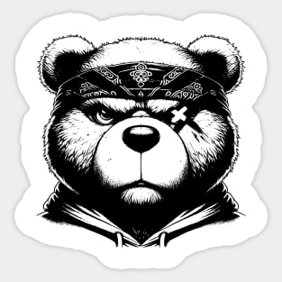 Gangster Teddy Bear Sticker